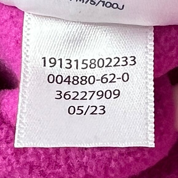 Lands End Grid Waffle Fleece Jacket Pink XL Lightweight Preppy Gorpcore Full Zip - Picture 11 of 12